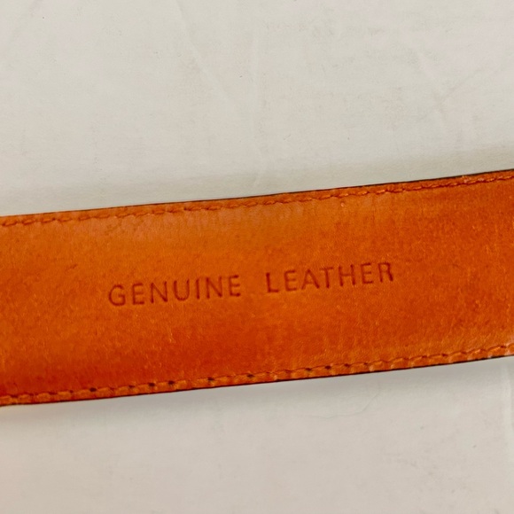 SOLD Polo Ralph Lauren Leather Belt Men's 42 Black Pony Leather Embossed Logo - Picture 6 of 8